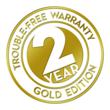 An industry first, the Pro 4's Two-Year, Trouble-Free Warranty Gold Edition features parts, labor and two scheduled service visits.